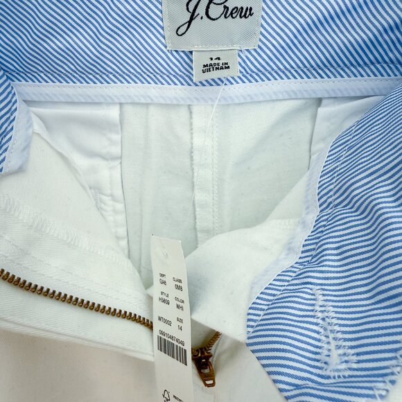 NWT - J CREW Flat Front Shorts - Women - Cotton - White - 14 - Picture 4 of 4
